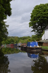 a row of narrow boats on one of Dudley's many canals (or the cut as we know it) near the Stewponey...