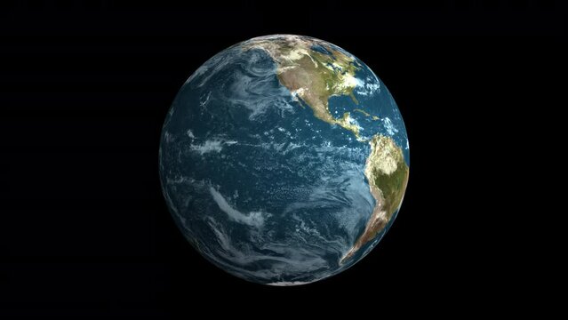 Planet Earth in 4K looped with alpha channel