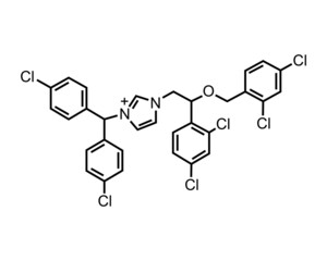 Calmidazolium Chloride Drug Molecule. Skeletal Formula. Vector Illustration.