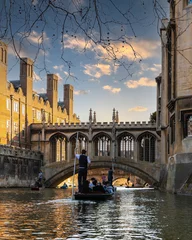 Acrylic prints Bridge of Sighs Punting on the River Cam Cambridge