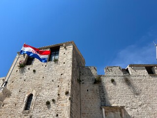 Remains of the medieval wall in Trogir, Croatia