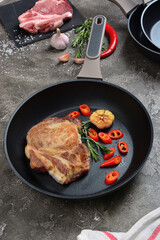 grilled meat with vegetables