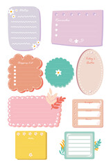 Cute Pastel Notes Element