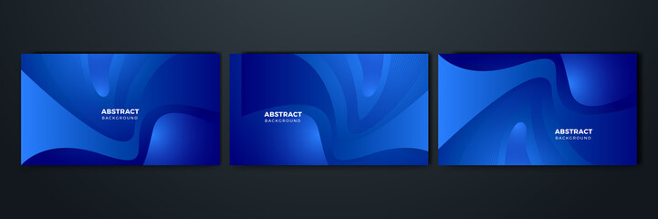 Blue abstract background vector with blank space for text