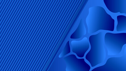 Modern blue abstract background with wave line stripes