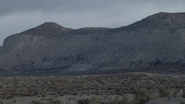  "Bardas" (Cliffs) near Gaiman, in the Arid Argentine Patagonia, Chubut Province, Argentina. 
