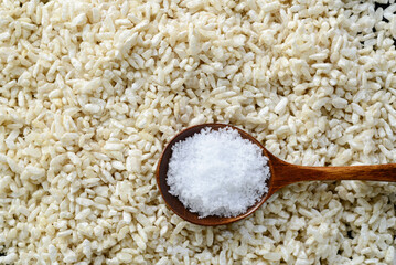 Malted rice is a fermented mixture of water and salt and 