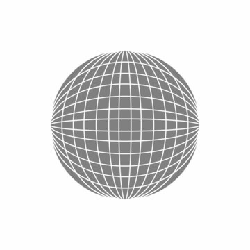 Earth globe line icon vector illustration