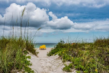 Papier Peint photo autocollant Clearwater Beach, Floride Vue panoramique sur la plage de Clearwater sur le golfe du Mexique