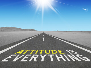 Attitude is Everything motivational quote.