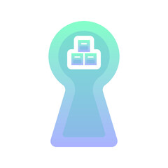 stockpile keyhole logo gradient design template icon