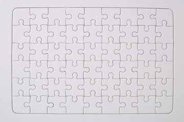 Blank jigsaw puzzle pieces