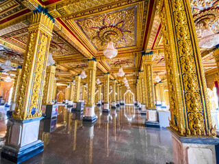 Wat Chantaram and Wat Tha Sung temple, Crystal Sanctuary 100 m long, in Uthai Thani, Thailand