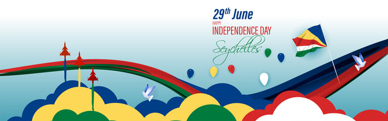 vector illustration for happy independence day Seychelles