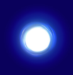 mysterious blue black hole vortex hall light center illustration