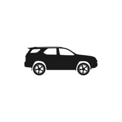 Fototapeta na wymiar The Best Fortuner Car Silhouette Illustration Image Vector. Best SUV Silhouette For Desain Automotive