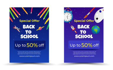 Back to school background and poster or promotion