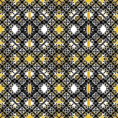 The Colorful Square Design in Fabric Seamless Pattern