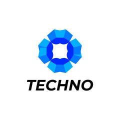 corporate modern tech logo identity