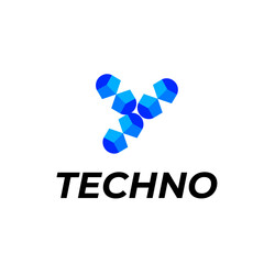 letter y corporate modern tech logo identity
