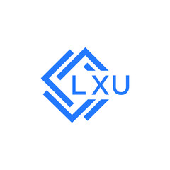 LXU technology letter logo design on white  background. LXU creative initials technology letter logo concept. LXU technology letter design.