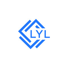 LYL technology letter logo design on white  background. LYL creative initials technology letter logo concept. LYL technology letter design.