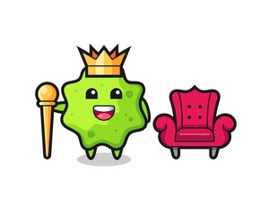 Mascot cartoon of splat as a king