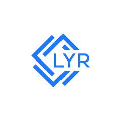 LYR technology letter logo design on white  background. LYR creative initials technology letter logo concept. LYR technology letter design.