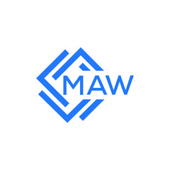 Obraz premium MAW technology letter logo design on white background. MAW creative initials technology letter logo concept. MAW technology letter design. 