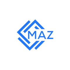 Fototapeta premium MAZ technology letter logo design on white background. MAZ creative initials technology letter logo concept. MAZ technology letter design. 
