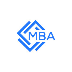 MBA technology letter logo design on white  background. MBA creative initials technology letter logo concept. MBA technology letter design.
