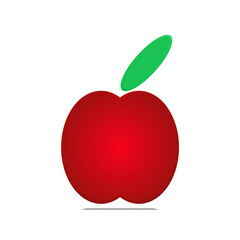 A 3D illustration Apple icon isolated on white background