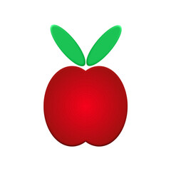 A 3D illustration Apple icon isolated on white background