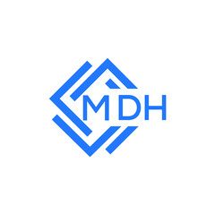 MDH technology letter logo design on white  background. MDH creative initials technology letter logo concept. MDH technology letter design.
