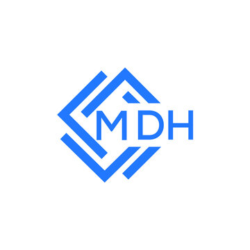 MDH technology letter logo design on white  background. MDH creative initials technology letter logo concept. MDH technology letter design.
