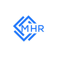 MHR technology letter logo design on white  background. MHR creative initials technology letter logo concept. MHR technology letter design.
