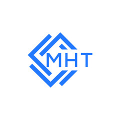 MHT technology letter logo design on white  background. MHT creative initials technology letter logo concept. MHT technology letter design.
