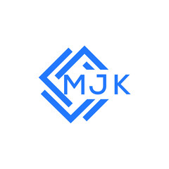 MJK technology letter logo design on white  background. MJK creative initials technology letter logo concept. MJK technology letter design.
