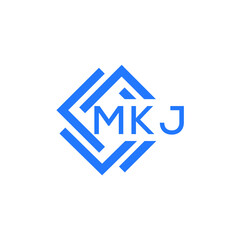 MKJ technology letter logo design on white  background. MKJ creative initials technology letter logo concept. MKJ technology letter design.