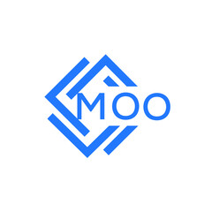 MOO technology letter logo design on white  background. MOO creative initials technology letter logo concept. MOO technology letter design.
