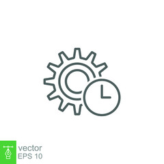 Business efficiency line icon. Simple outline style symbol. Vector illustration isolated on white background. EPS 10.