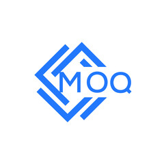 MOQ technology letter logo design on white  background. MOQ creative initials technology letter logo concept. MOQ technology letter design.