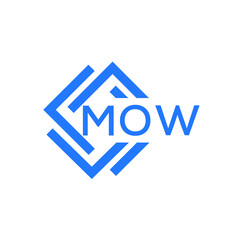 MOW technology letter logo design on white  background. MOW creative initials technology letter logo concept. MOW technology letter design.