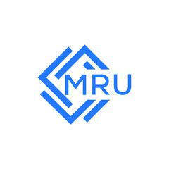 MRU technology letter logo design on white   background. MRU creative initials technology letter logo concept. MRU technology letter design.
