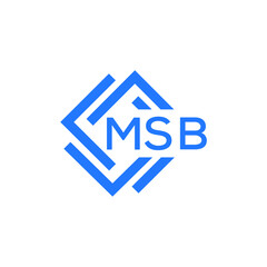 Obraz premium MSB technology letter logo design on white background. MSB creative initials technology letter logo concept. MSB technology letter design. 