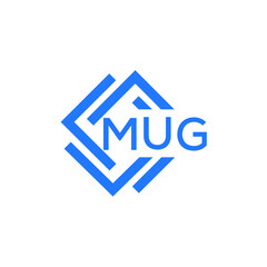 MUG technology letter logo design on white  background. MUG creative initials technology letter logo concept. MUG technology letter design.
