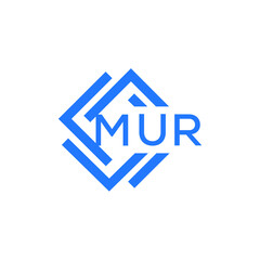 MUR technology letter logo design on white  background. MUR creative initials technology letter logo concept. MUR technology letter design.
