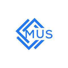 MUS technology letter logo design on white  background. MUS creative initials technology letter logo concept. MUS technology letter design.
