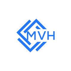 MVH technology letter logo design on white  background. MVH creative initials technology letter logo concept. MVH technology letter design.
