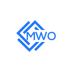 Obraz premium MWO technology letter logo design on white background. MWO creative initials technology letter logo concept. MWO technology letter design. 